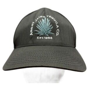 Angry Jaime Tequila Co. Est 1988   Snap Back  Cap  Gray/ Black Mesh